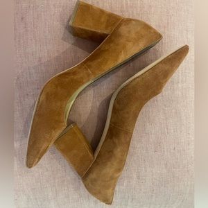 Marc Fisher Zala Block Heels Cognac 7.5